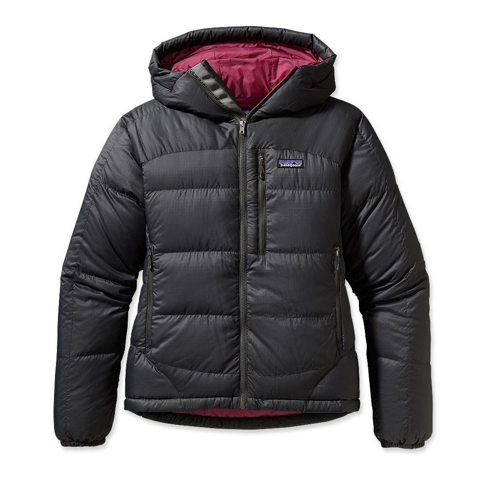 Patagonia Fitz Roy Down Hoody. Dark Grey & Fuchsia. Women’s Small.